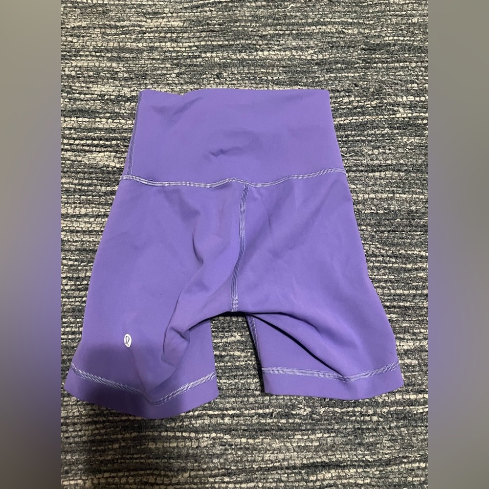 lulu biker shorts wunder train high-rise short 6” purple